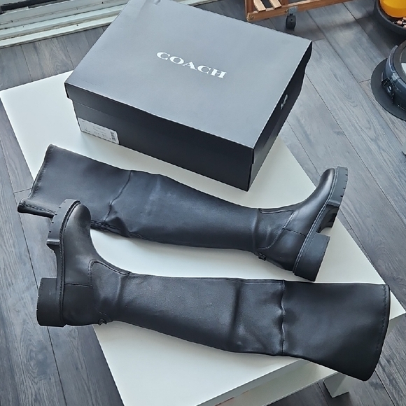 NWT Coach Lisa Boot - Black Over-the-Knee Boot - Picture 11 of 15